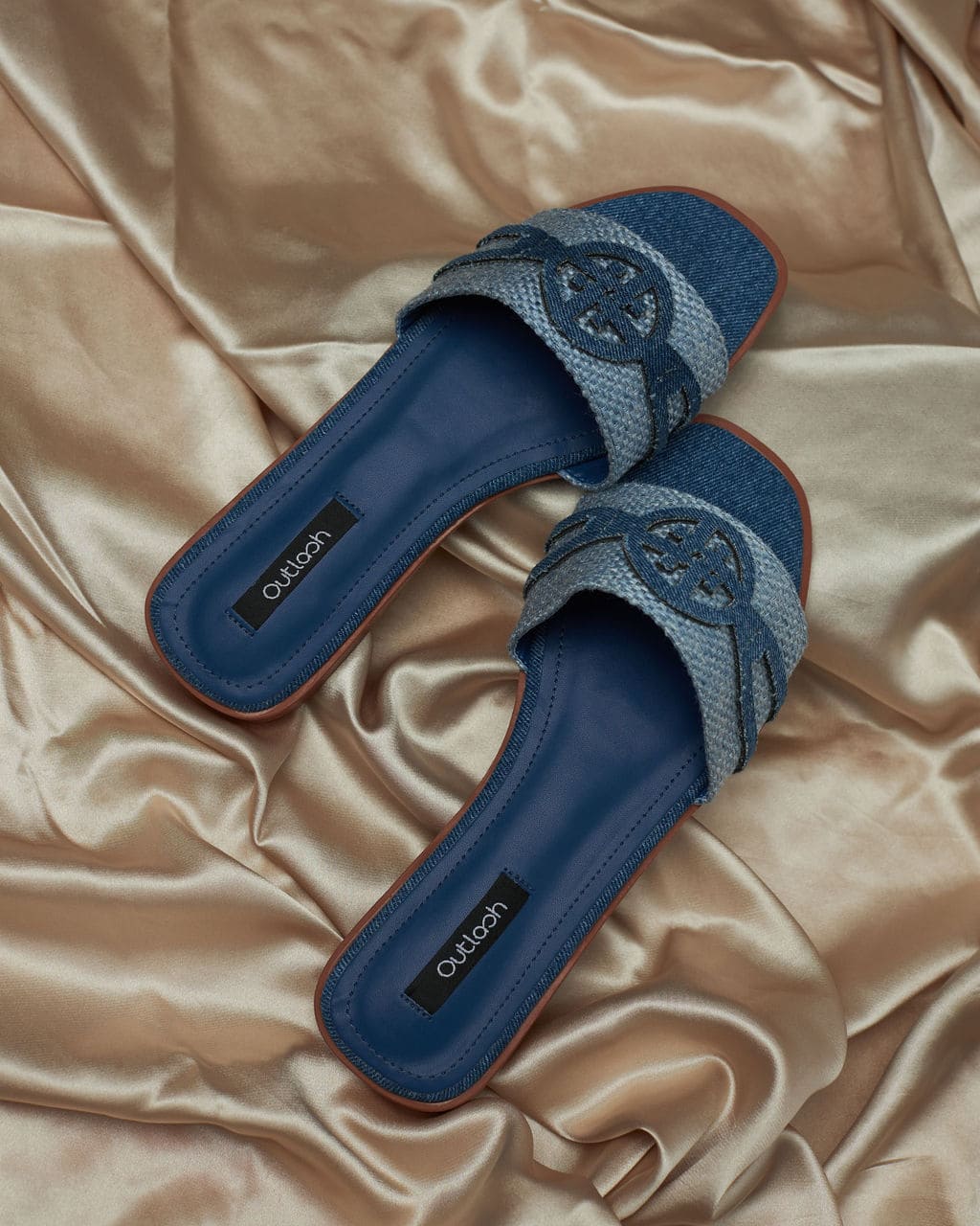 SLEEK SLIDES IN DENIM