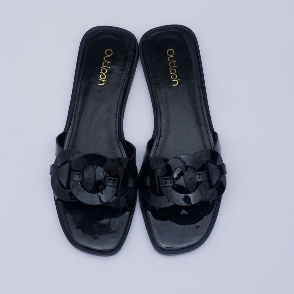 Mine glossy slides in black - Outlash brand