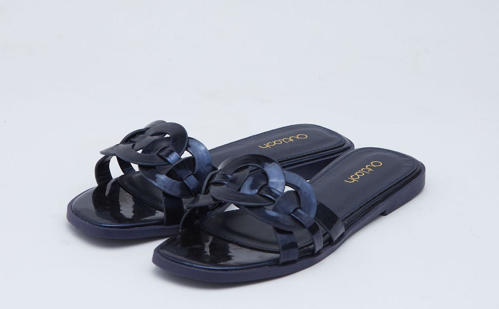 Mine glossy slides in blue - Outlash brand