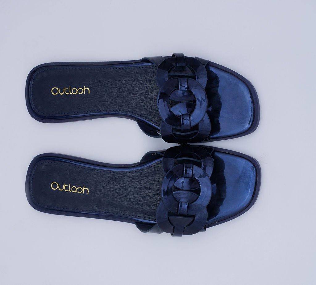 Mine glossy slides in blue - Outlash brand